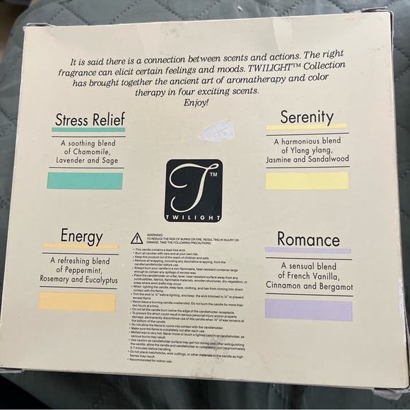 New Twilight Aromatherapy Votive Candle Gift Set - 4 Candles & Votive Holder - Picture 4 of 4